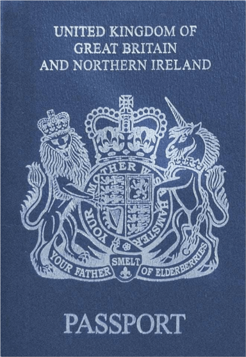 Blue UK Passport